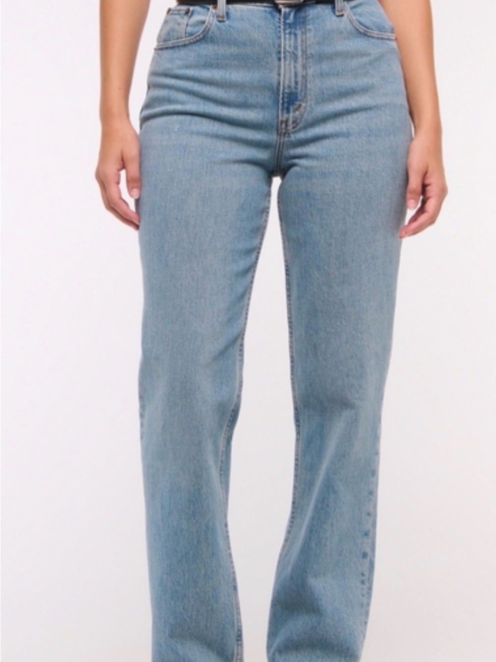 Abercrombie & Fitch 90s Straight Ultra High Rise Jeans, Curve Love - Picture 1 of 3